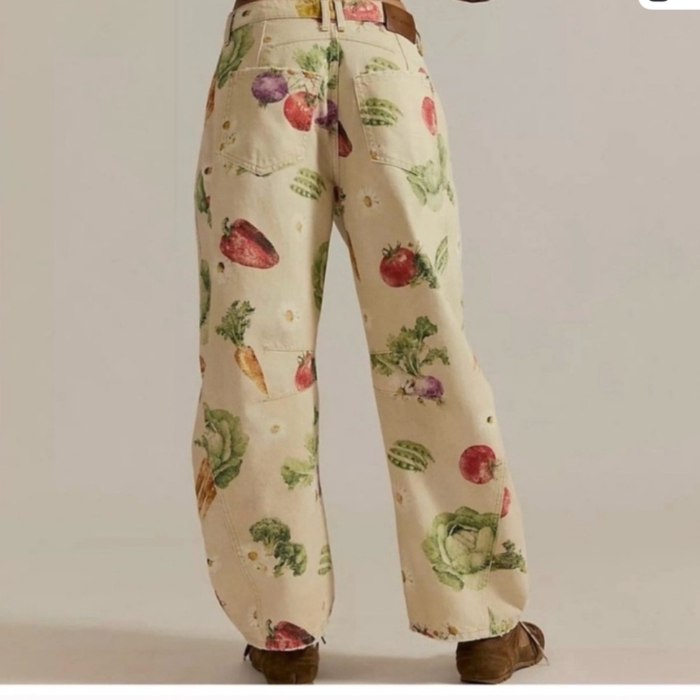 NWOT SOLD OUT Free People Garden Veggie Printed Jeans